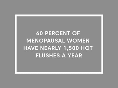 60 percent of menopausal women have nearly 1,500 hot flushes a year